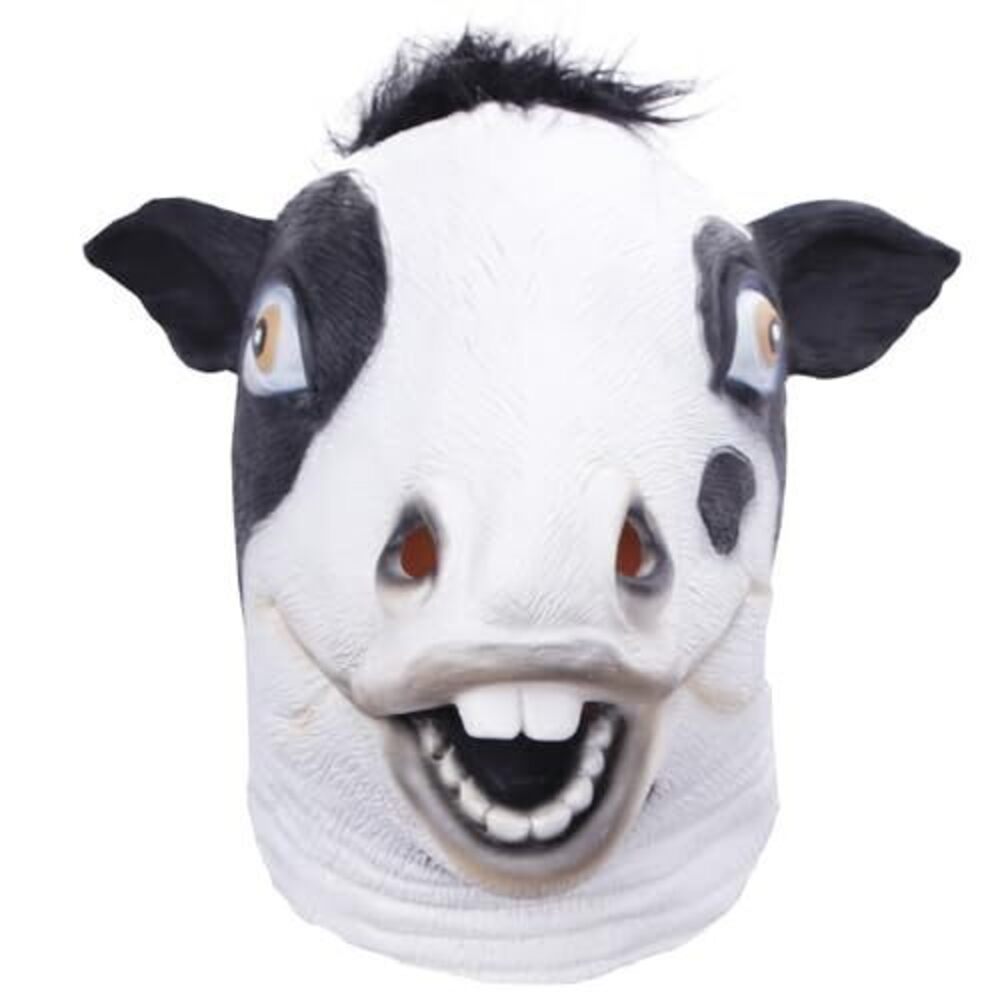 9859 Halloween Animal horse Alpaca Head Mask Costume Cow